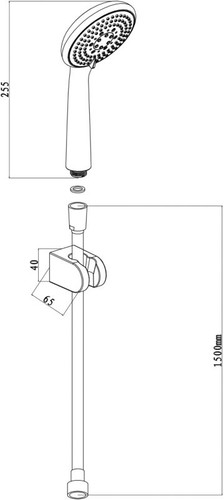 GoodHome Shower Set Cavally, matt black