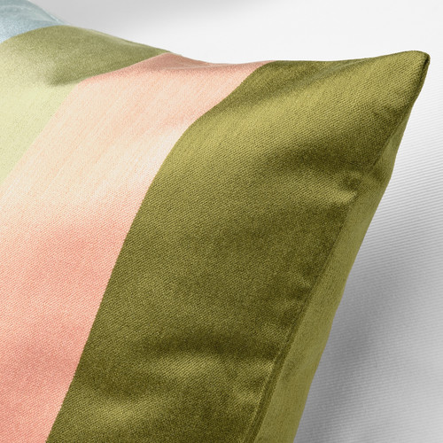 VATTENVÄN Cushion cover, multicolour/striped, 50x50 cm