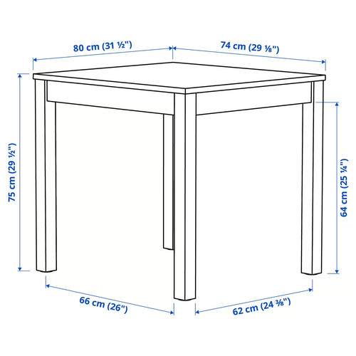 ÅLHULT Table, beige/brown, 80x74 cm