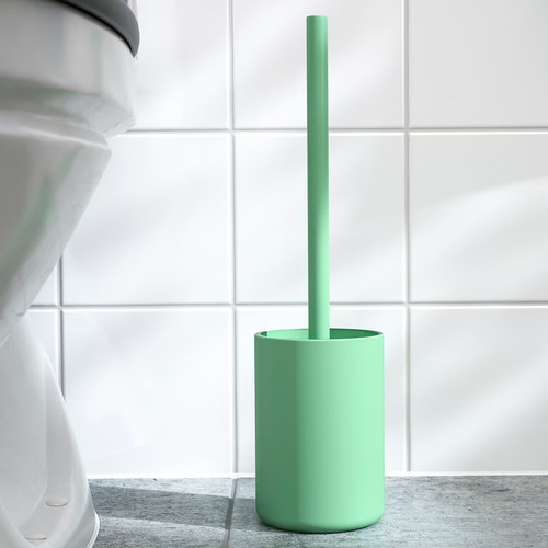GANSJÖN Toilet brush, light green