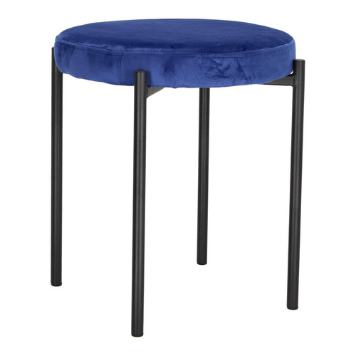 Stool Madonna, velvet, blue