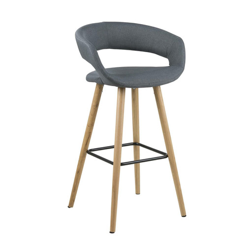 Bar Stool Grace, low, dark grey