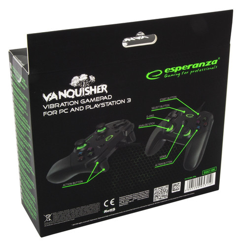 Esperanza Gamepad for PC/PS3 USB Vanquisher