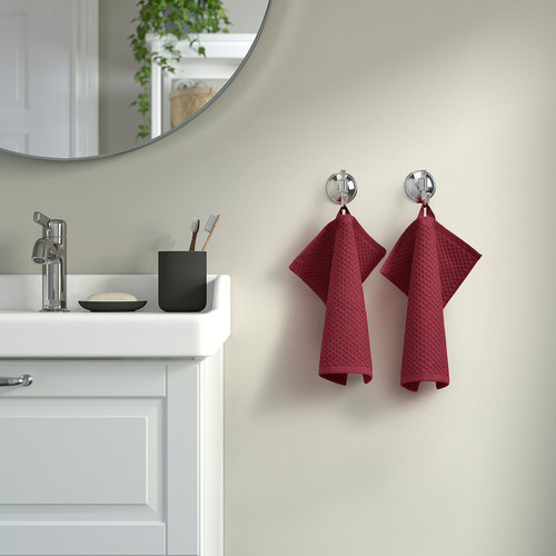 GULVIAL Washcloth, deep red, 30x30 cm