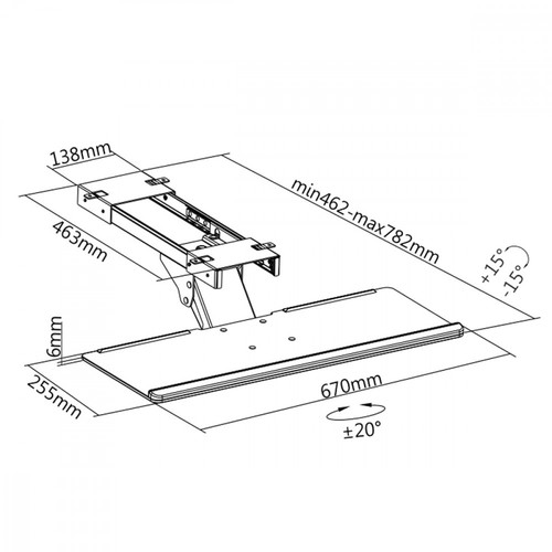 Keyboard Desk Tray MC-757 Maclean
