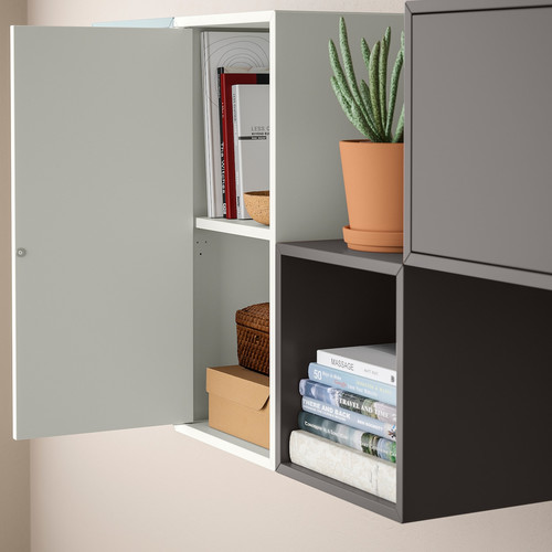 EKET Wall-mounted cabinet combination, white/multicolour, 175x35x70 cm