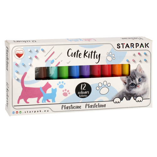 Starpak Plasticine 12 Colours Cute Kitty