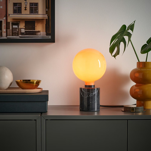 MOLNART LED bulb E27 150 lumen, globe orange-pink, 150 mm