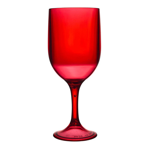 Plastic Wine Glass 340ml, red