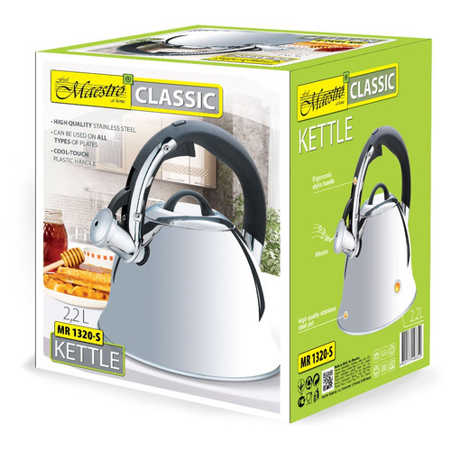 Feel Maestro 2.2L Stainless Steel Whistling Kettle MR-1320-S