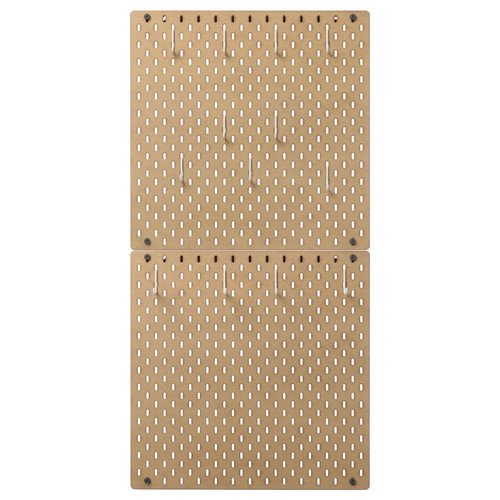 SKÅDIS Pegboard combination, wood, 56x112 cm