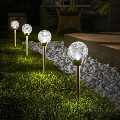 Solar Garden LED Lamp 5000K, broken glass