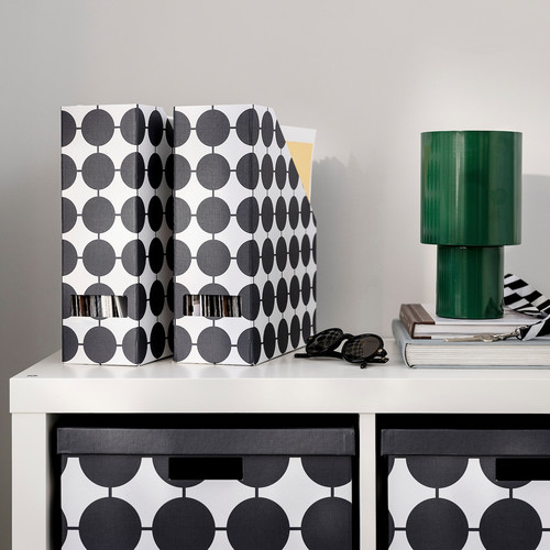 TJENA Magazine file, white black/dotted