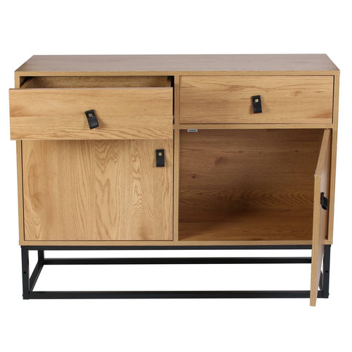 Chest of Drawers Cabinet Abbott, oak/black