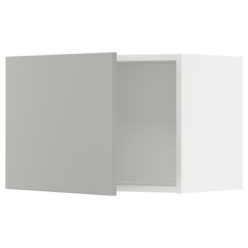 METOD Wall cabinet, white/Havstorp light grey, 60x40 cm