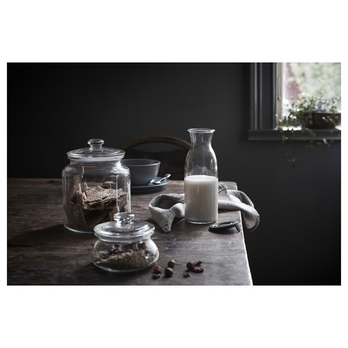 VARDAGEN Jar with lid, clear glass, 1.9 l