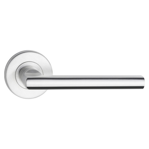 Metalbud Door Handle Metro, round rose, stainless steel