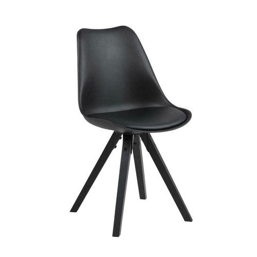 Chair Dima, 1pc, faux leather, black