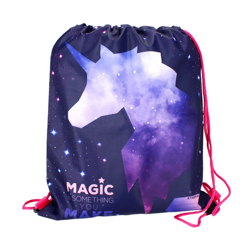 Drawstring Bag School Shoes/Clothes Bag Galaxy Unicorn