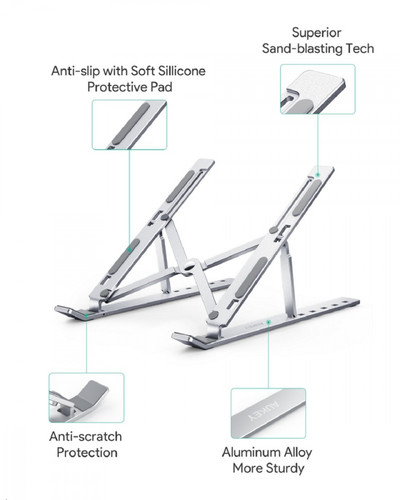 Aukey Aluminum Folding Stand for Laptop/Tablet/Smartphone HD-LT07