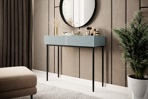 Modern Console Table Dresser Dressing Table Nicole, sage, black legs