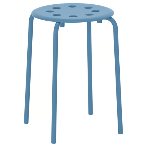 MARIUS Stool, blue, 45 cm