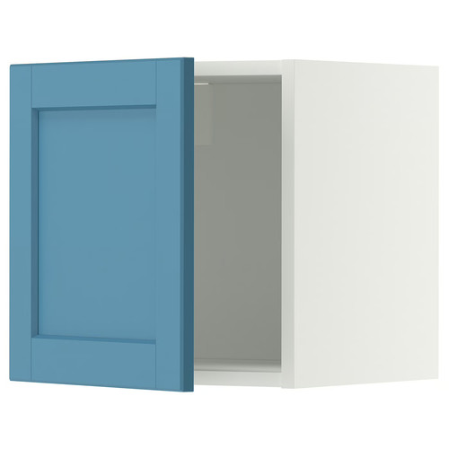 METOD Wall cabinet, white/Lerhyttan blue, 40x40 cm