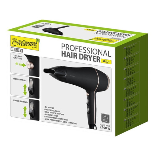 Feel Maestro 2400W DC Motor Hair Dryer MR-221