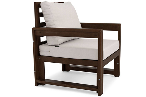 Outdoor Wooden Armchair MALTA, dark brown/grey