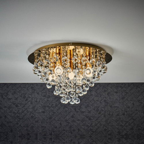 Ceiling Lamp London Crystal 3 x E14, gold