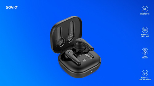 Savio Wireless Headphones Earphones TWS12