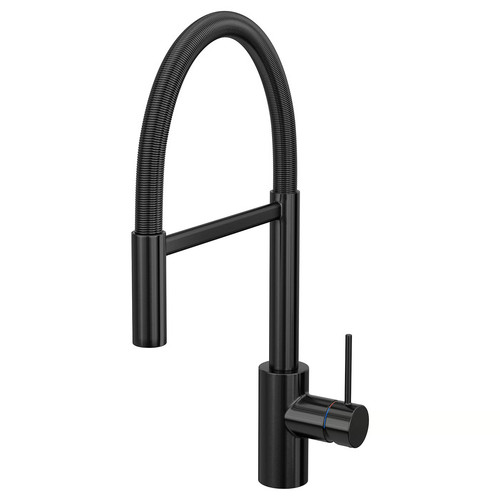 SALLSJÖN Kitchen mixer tap pull down w spray, black