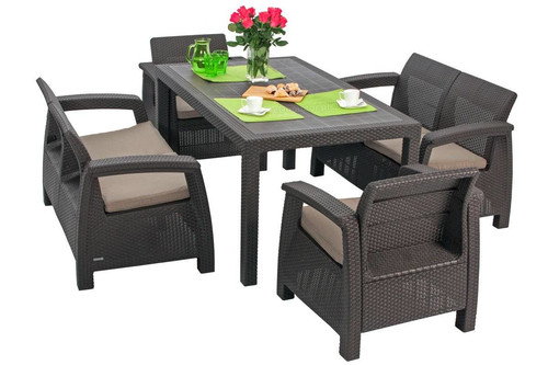 Outdoor Furniture Set CORFU FIESTA II, brown