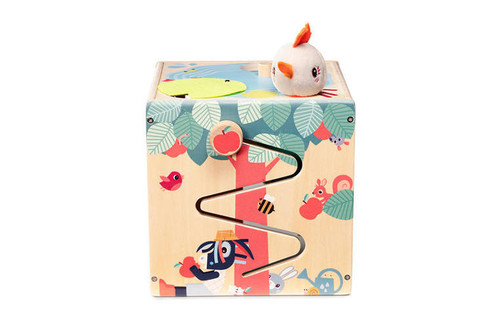 LILLIPUTIENS Wooden Activity Cube - Farm 12m+
