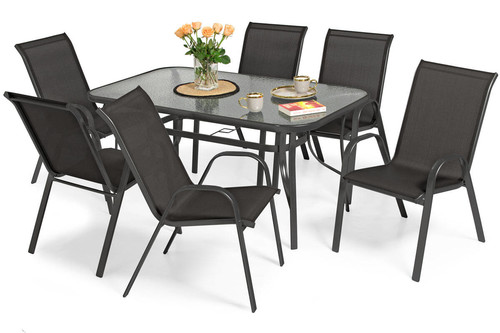 Outdoor Dining Table PORTO 150, black