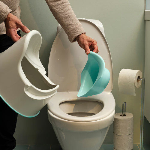 LOCKIG Children's potty, white/turquoise