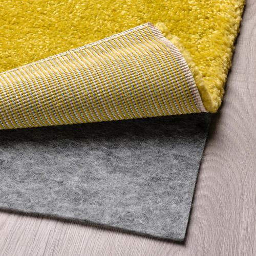 HOTELLRUM Rug, high pile, blue/green yellow, 160x230 cm