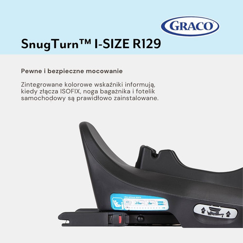 Graco SnugTurn i-Size R129 Rotating ISOFIX Base, Black