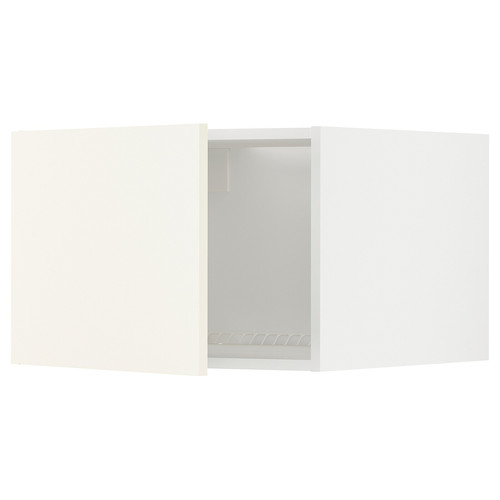 METOD Top cabinet for fridge/freezer, white/Vallstena white, 60x40 cm