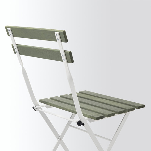 TÄRNÖ Chair, outdoor, foldable white/green
