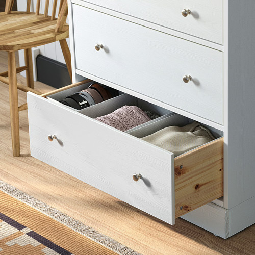 HAVSTA Chest of 3 drawers, white, 81x47x89 cm