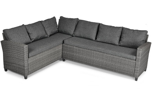 Large Garden Corner Sofa, Set with table, dark grey