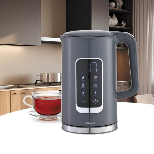 Feel Maestro 1.7L Double-Wall Electric Kettle with Temp Control MR-024-GREY