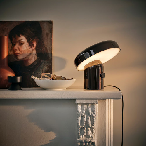 BLOMPRAKT Bluetooth speaker lamp, black