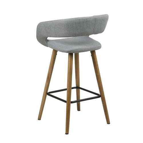 Bar Stool Grace, low, light grey