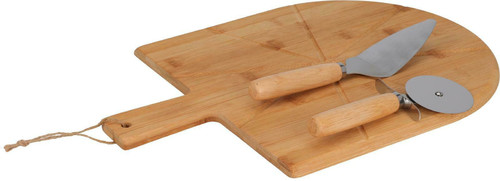 Bamboo Pizza Serving & Cutting Set, 3 pieces