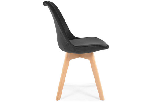 Upholstered Dining Chair Bolonia Lux, black