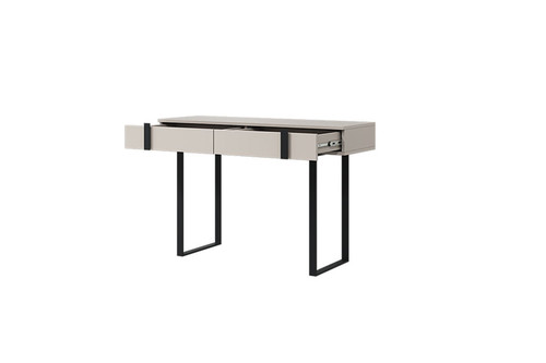 Modern Console Table Dresser Dressing Table Verica, cashmere/black legs