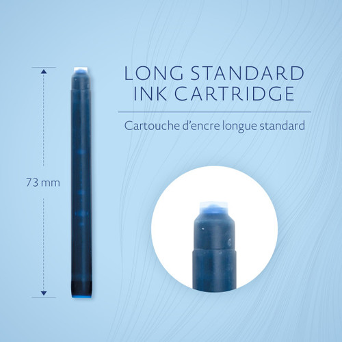 Waterman Ink Cartridge Large Standard Blue 8pcs