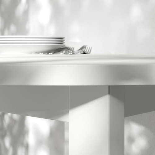 VIHALS Table, white/white, 107 cm